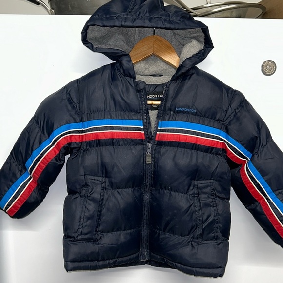 London Fog Other - London Fog Blue With Stripe Puffer Kids Coat- M (5-6)